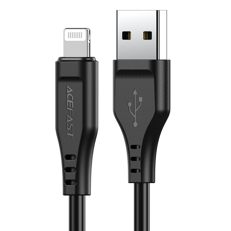 

Кабель USB-Lightning 8-pin, MFi, 2.4A 2.1м, черный ACEFAST C3-02 (AF-C3-02-BK), C3-02