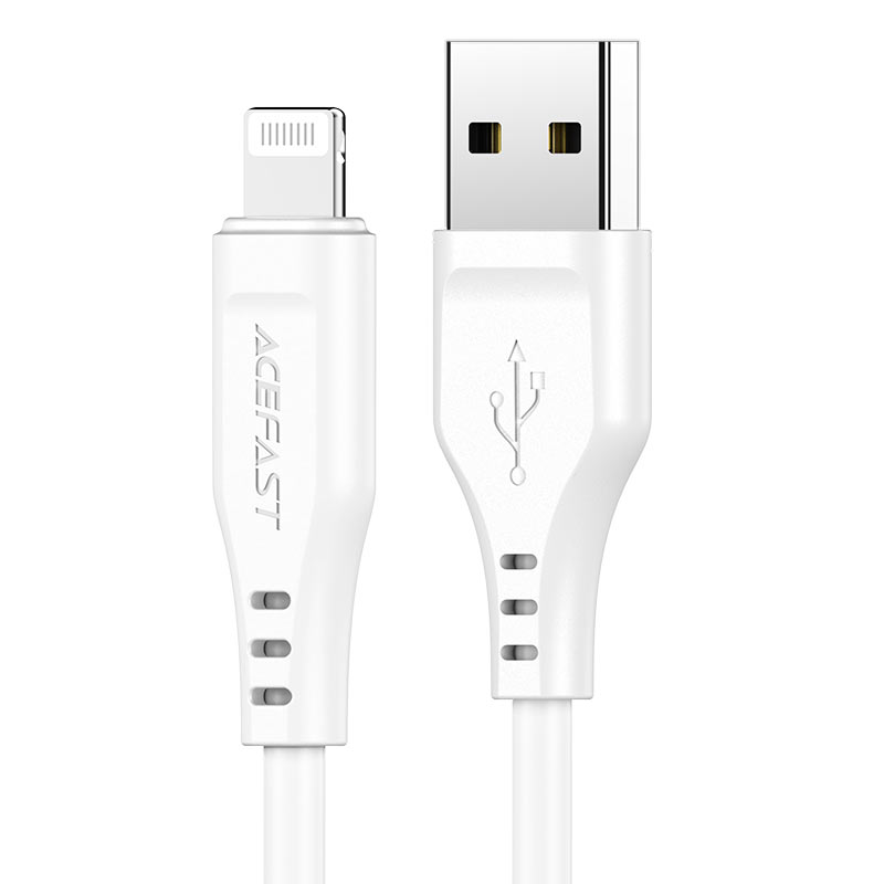 

Кабель USB-Lightning 8-pin, MFi, 2.4A 2.1м, белый ACEFAST C3-02 (AF-C3-02-WH), C3-02