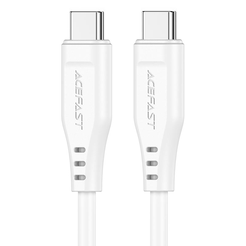 

Кабель USB Type-C-USB Type-C, быстрая зарядка, 3A 1.2м, белый ACEFAST C3-03 (AF-C3-03-WH), C3-03