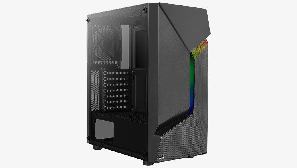 

Корпус AeroCool Scape-G-BK-v1, ATX, Midi-Tower, 2xUSB 3.0, черный, без БП (4711099471539), Scape-G-BK-v1