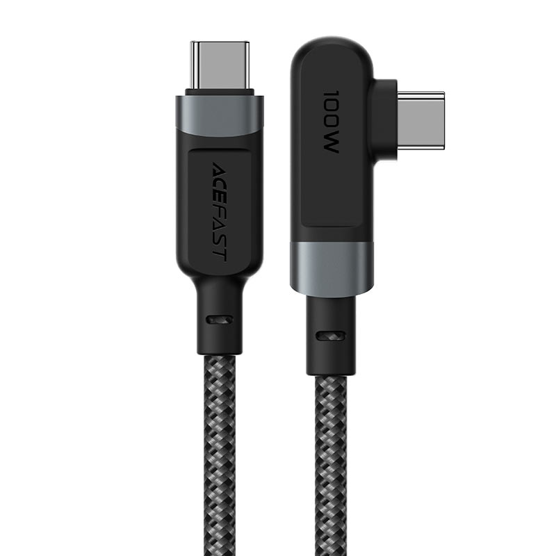 

Кабель USB 3.0 Type-C(m)-USB 3.0 Type-C(m), угловой, быстрая зарядка, 5A 2м, черный/серебристый ACEFAST C5-03 (AF-C5-03-GY), C5-03
