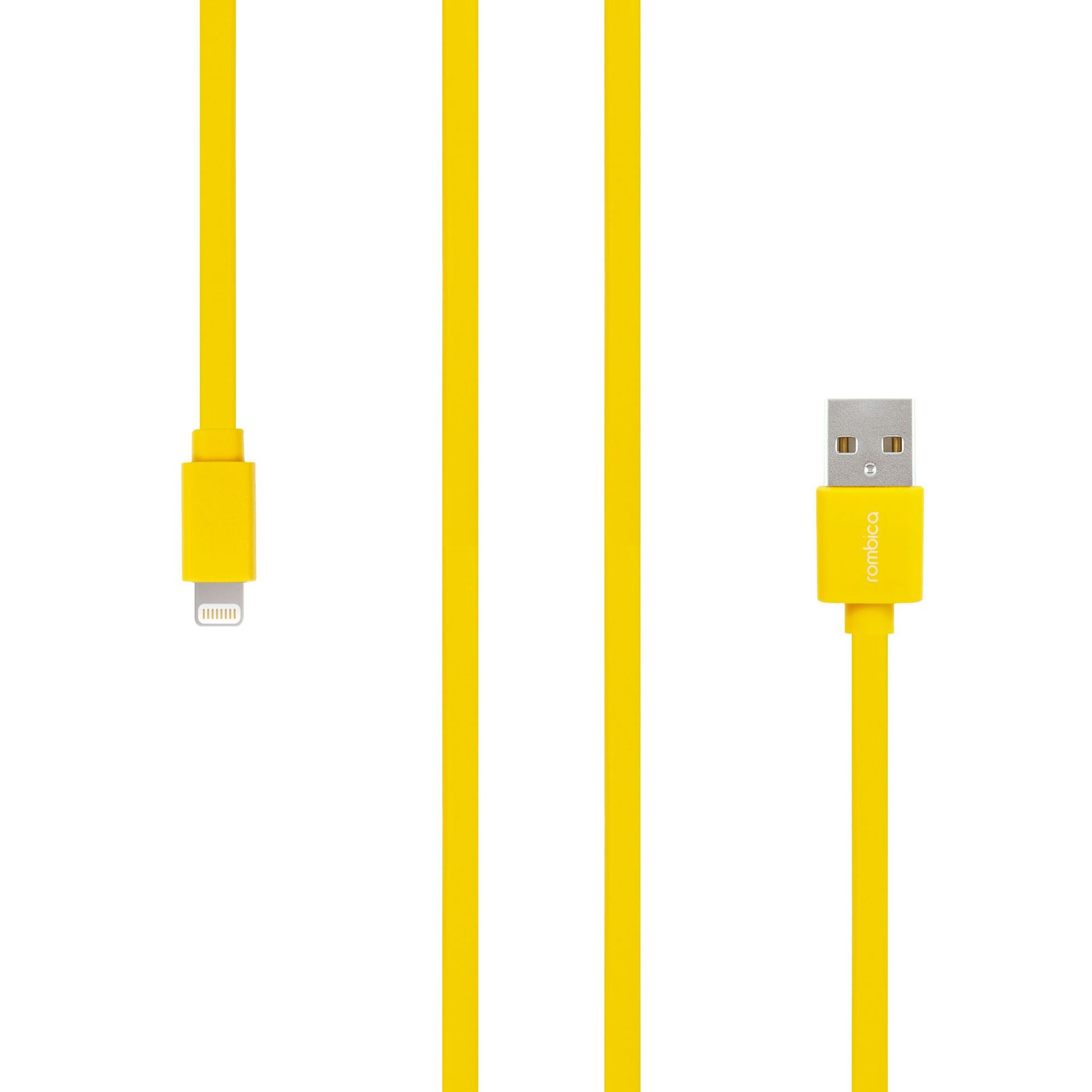 

Кабель USB-Lightning 8-pin, MFi, плоский 1м, желтый Rombica Digital MR-01 (CB-MR01Y), Digital MR-01