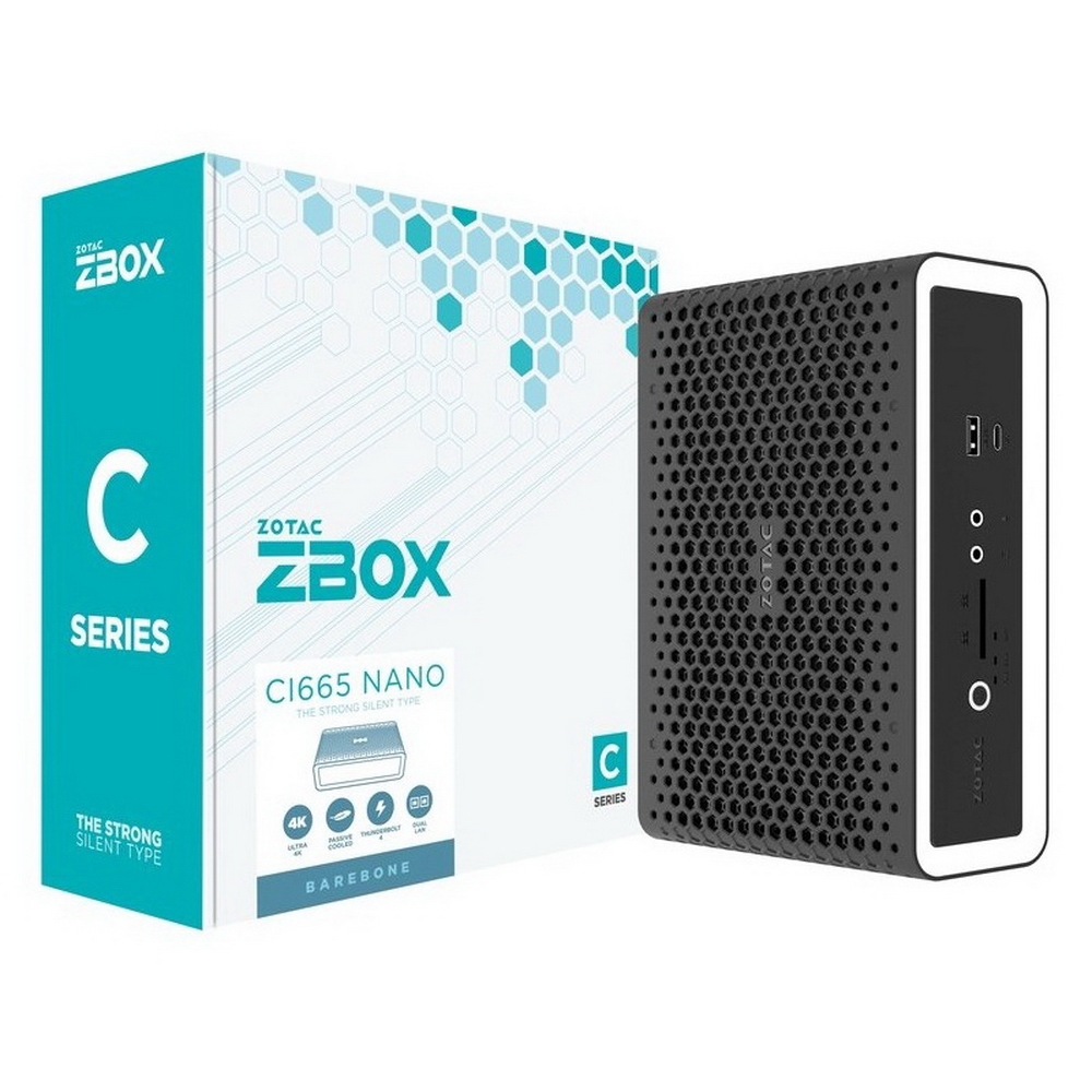 

Неттоп-платформа Zotac ZBOX C NANO, Intel Core i7-1165G7 2.8 ГГц 2xDDR4 SODIMM, 1x2.5" HDD/SSD, 1xM.2 SSD, WiFi, BT, черный/белый (ZBOX-CI665NANO-BE), NANO