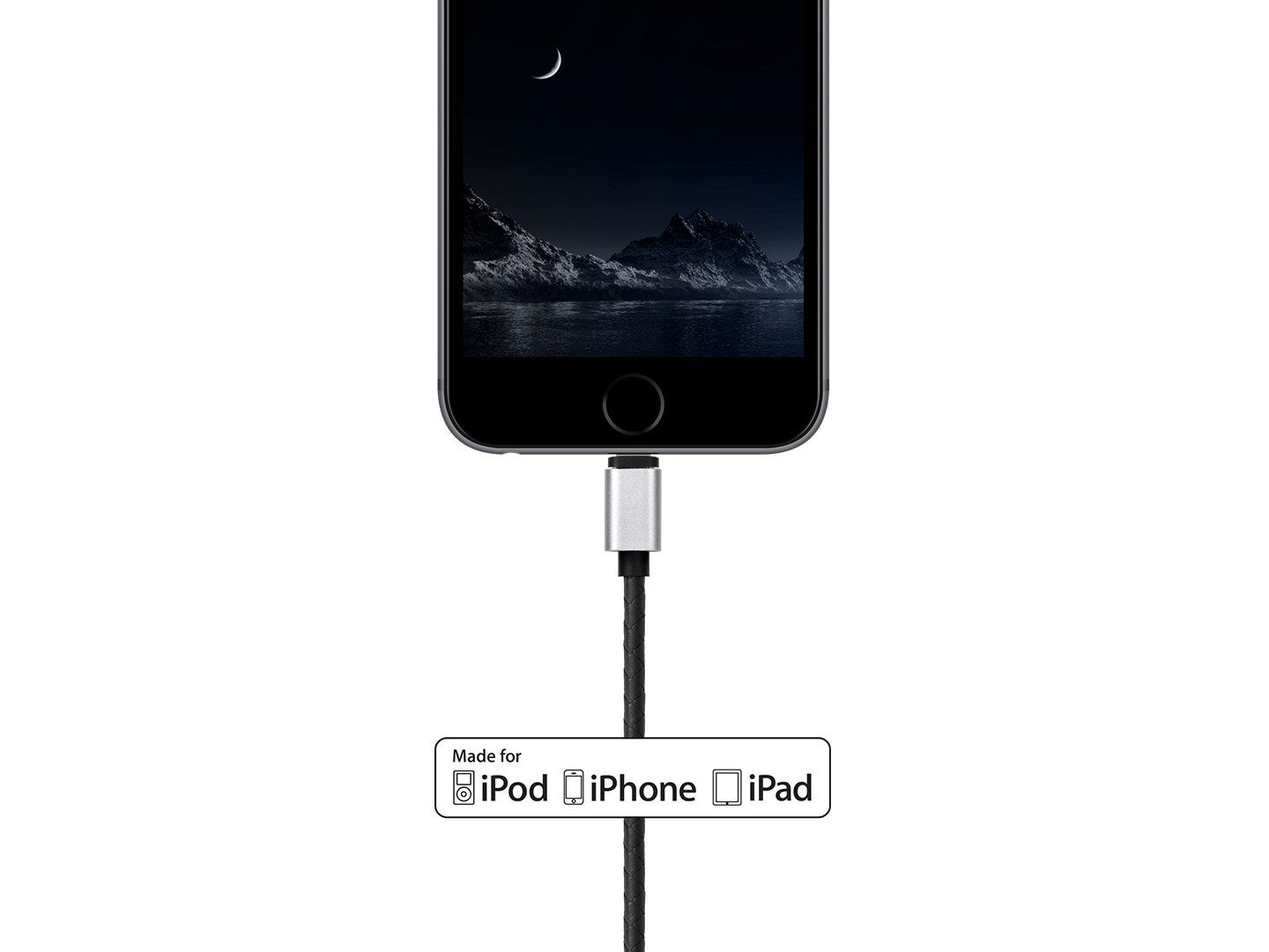 

Кабель USB 2.0(Am)-Lightning 8-pin(m), 2.4A 1м, черный Rombica Digital IL04 (CB-IL04), IL04