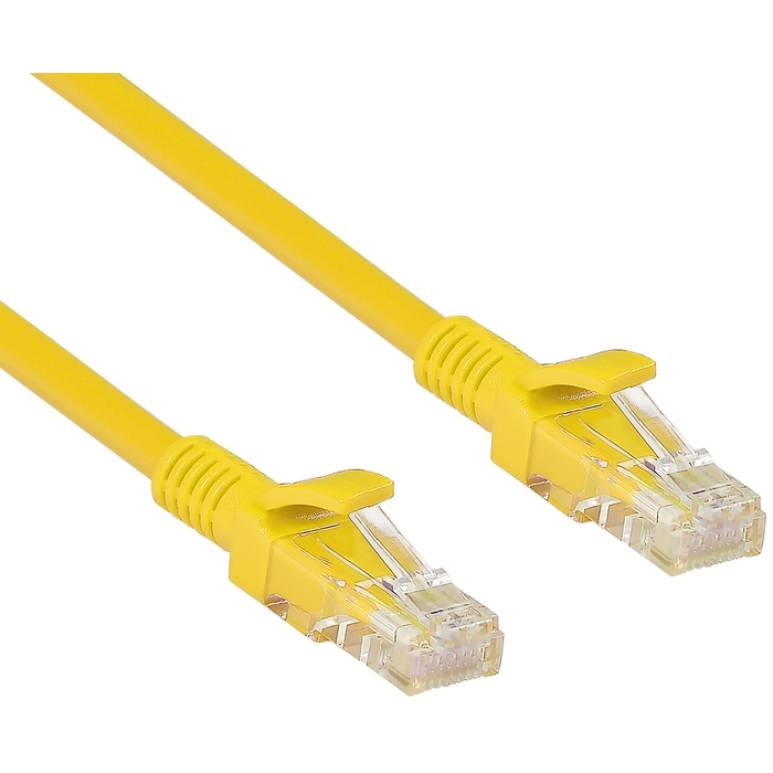 Патч-корд UTP кат.6 0.5м, RJ45-RJ45, желтый, Exegate (EX282021RUS)