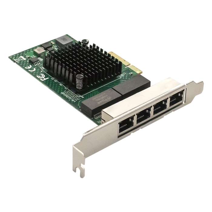 Сетевая карта ExeGate EXE-BCM5719, 4xRJ-45, 1 Гб/с