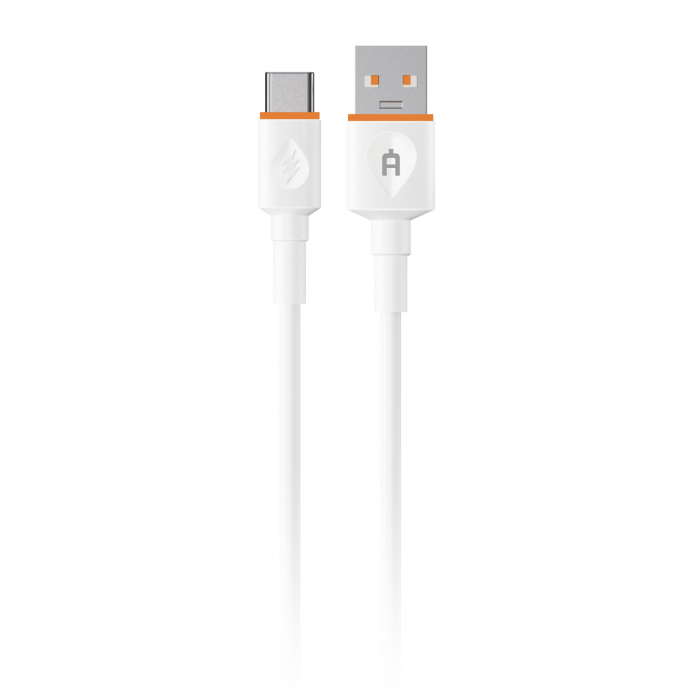 

Кабель USB-USB Type-C, быстрая зарядка, 3A 1м, белый Alteracs F01-AC (F01-AC White), F01-AC