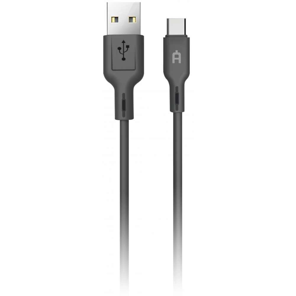 Кабель USB 2.0(Am)-USB 2.0 Type-C(m), быстрая зарядка, 2.4A 1м, черный Alteracs S01-AC (S01-AC Black)