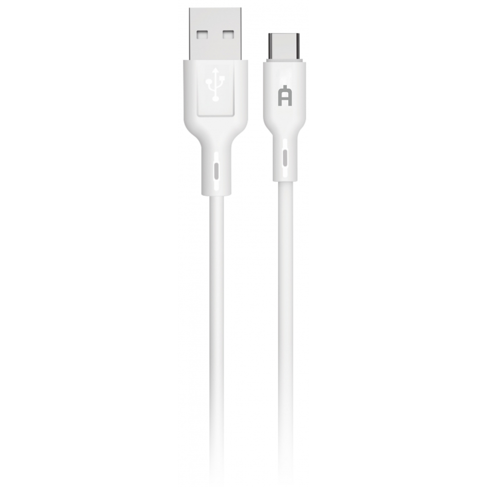 Кабель USB 2.0(Am)-USB 2.0 Type-C(m), быстрая зарядка, 2.4A 1м, белый Alteracs S01-AC (S01-AC White)