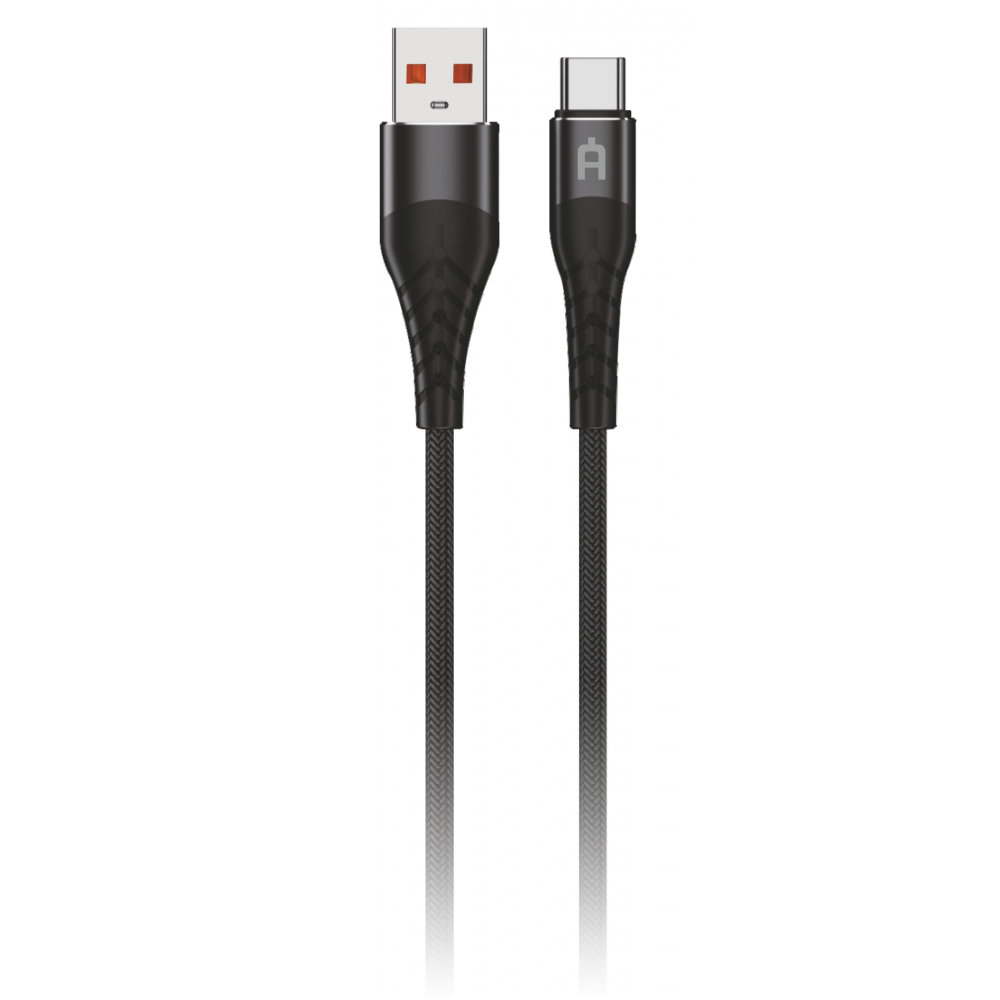 

Кабель USB-USB Type-C, быстрая зарядка, 3A 1м, черный Alteracs FT01-AC (FT01-AC Black), FT01-AC