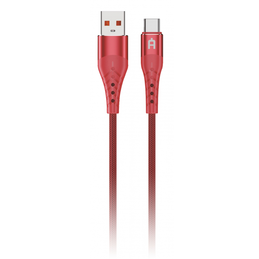 Кабель USB 2.0(Am)-USB 2.0 Type-C(m), быстрая зарядка, 3A 1м, красный Alteracs FT01-AC (FT01-AC Red)
