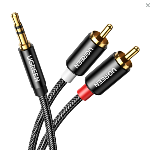 

Кабель-разветвитель Jack 3.5mm(M)-2xRCA(M), экранированный, 2м, черный UGREEN AV116 (10584), AV116