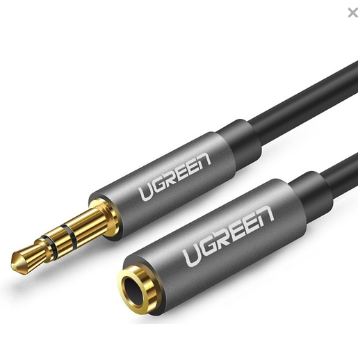 

Кабель-удлинитель Jack 3.5mm(M)-Jack 3.5mm(F), экранированный, 2м, черный UGREEN AV118 (10594), AV118