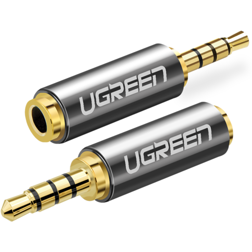 

Переходник (адаптер) Jack 2.5mm(M)-Jack 3.5mm(F), серебристый UGREEN (20501)