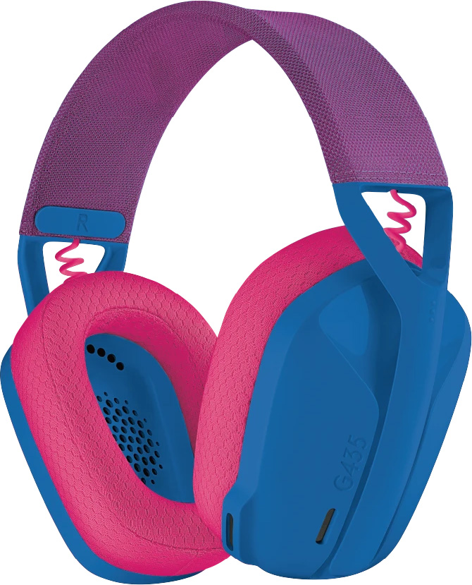 Беспроводная гарнитура Logitech G435 Lightspeed, синий/малиновый (981-001065)