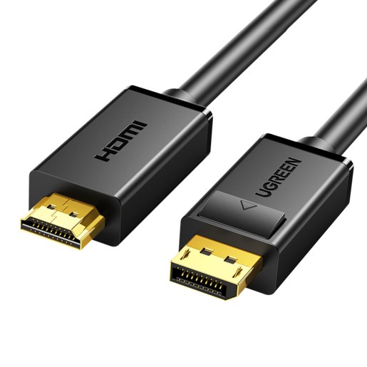 

Кабель DisplayPort(20M)-HDMI(19M) 4K, экранированный, 3м, черный UGREEN DP101 (10203), DP101