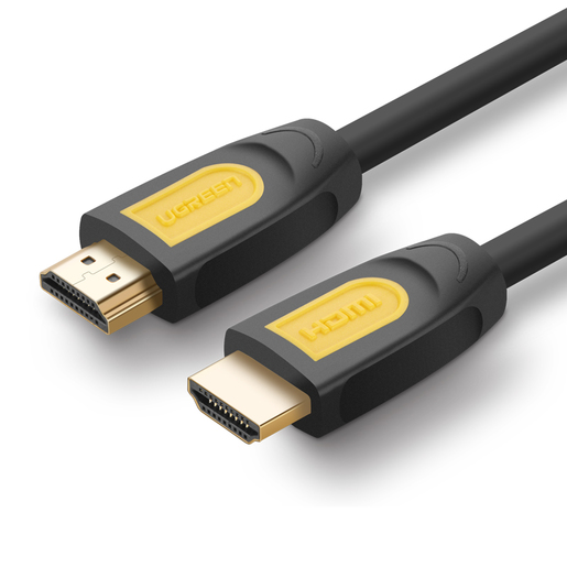 

Кабель HDMI(19M)-HDMI(19M) v2.0 4K, экранированный, 1 м, черный/желтый UGREEN HD101 (10115), HD101
