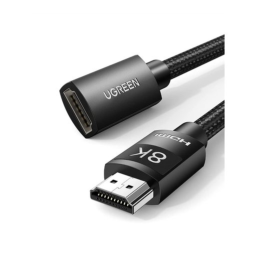 

Кабель-удлинитель HDMI(19M)-HDMI(19F), 8K, экранированный, 2м, черный UGREEN HD151 (40450), HD151