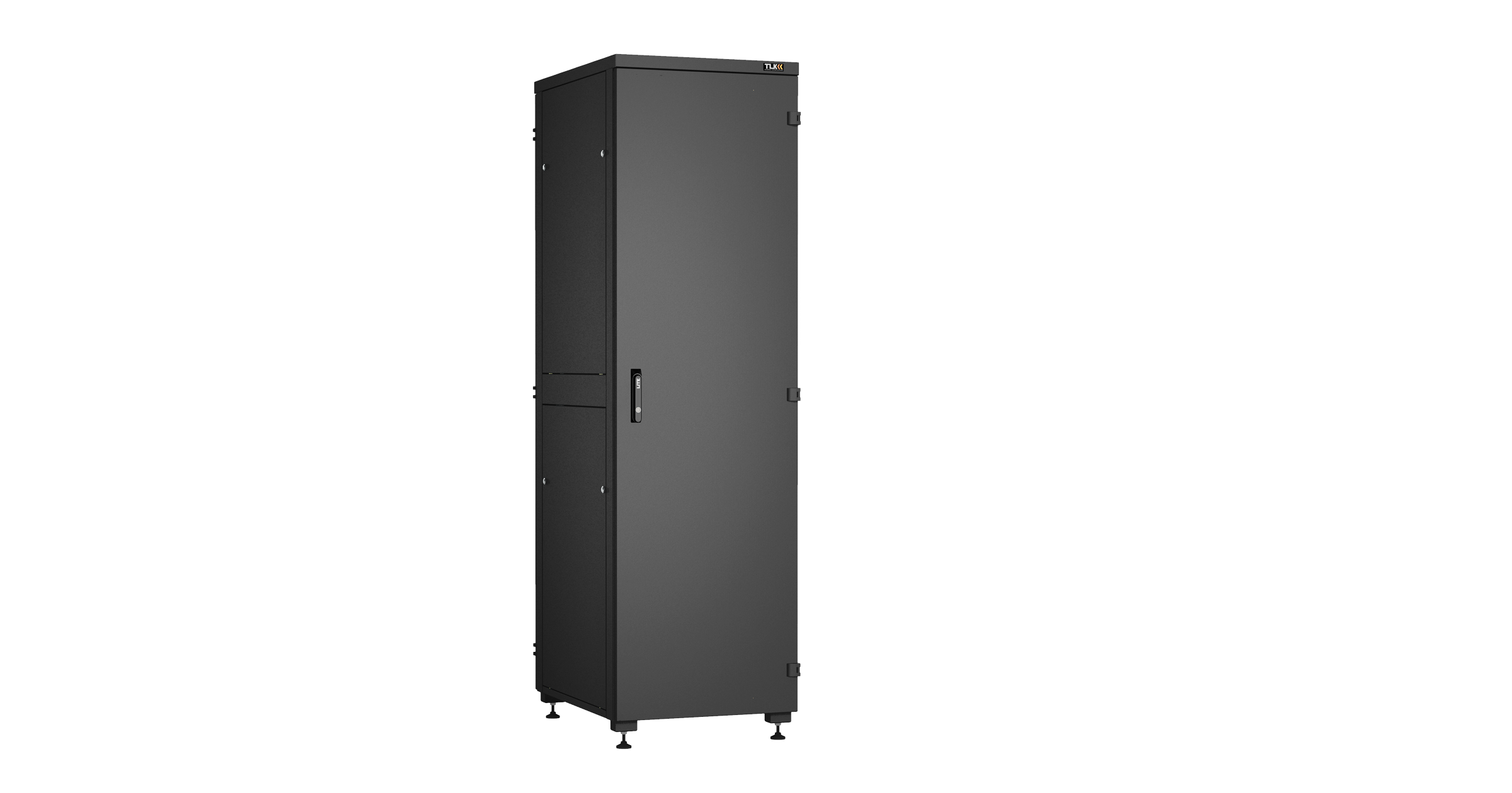 Шкаф телекоммуникационный напольный 42U 600x800 мм, металл, черный, разборный, TLK Lite II (TFI-426080-MHMH-R-BK)