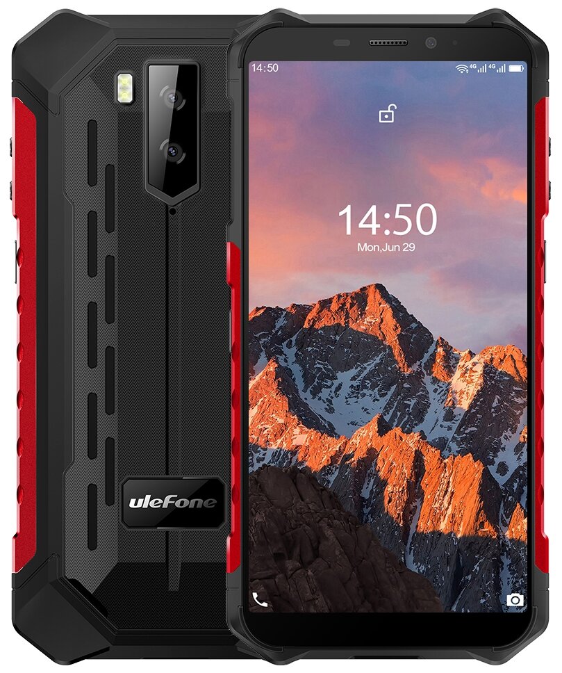 

Смартфон Ulefone Armor X5 Pro, 5.5" 720x1440 IPS, MediaTek Helio A25, 4Gb RAM, 64Gb, 3G/4G, NFC, Wi-Fi, BT, 2xCam, 2-Sim, 5000 мА⋅ч, Micro-USB, Android 10, черный, ударопрочный корпус (ULF-ARX5PRO-RD), Armor X5 Pro