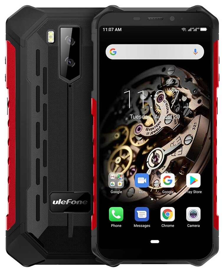 

Смартфон Ulefone Armor X5, 5.5" 720x1440 IPS, MediaTek Helio P23 MT6763, 3Gb RAM, 32Gb, 3G/4G, NFC, Wi-Fi, BT, 2xCam, 2-Sim, 5000 мА⋅ч, Micro-USB, Android 9, черный, ударопрочный корпус (ULF-ARX5-RD), Armor X5