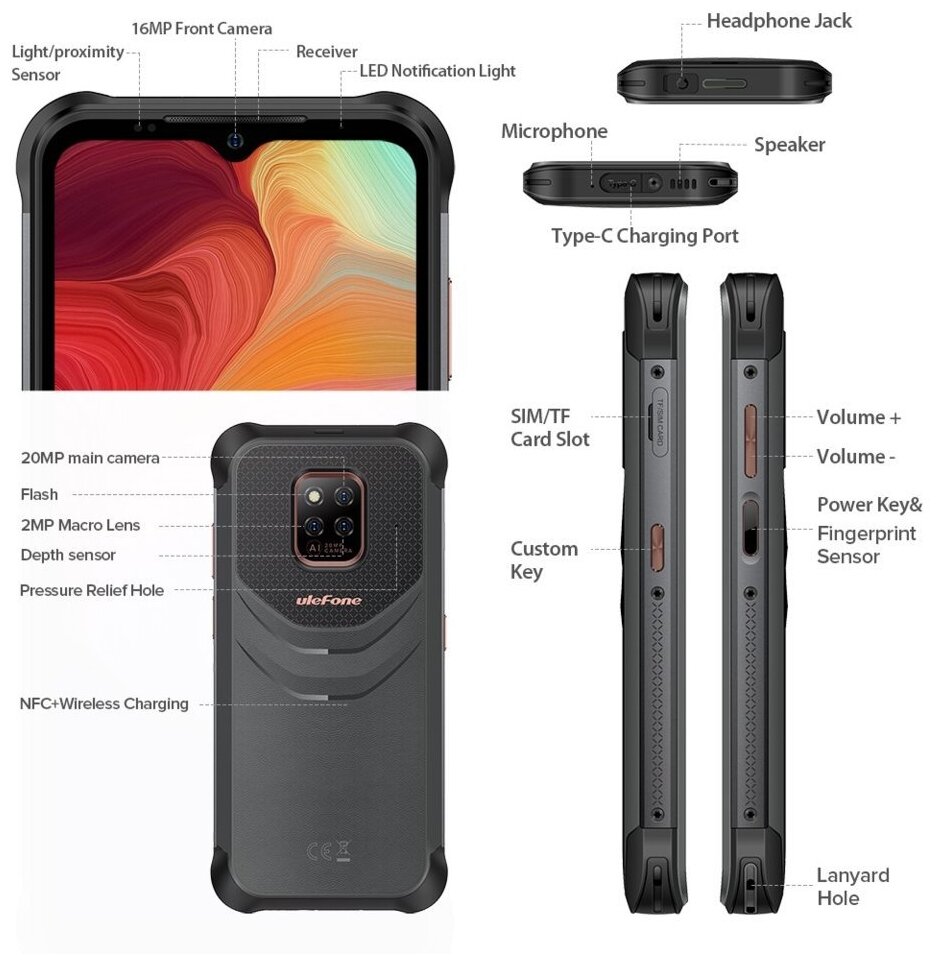 Смартфон Ulefone ARMOR 14 PRO 6Gb/128Gb Android черный, 1147170 купить в  Новосибирске в интернет-магазине e2e4