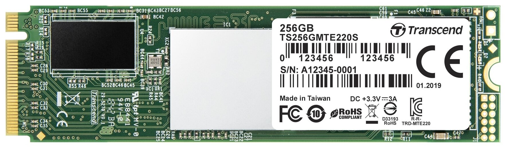 SSD Transcend 256Gb M.2 (TS256GMTE220S)