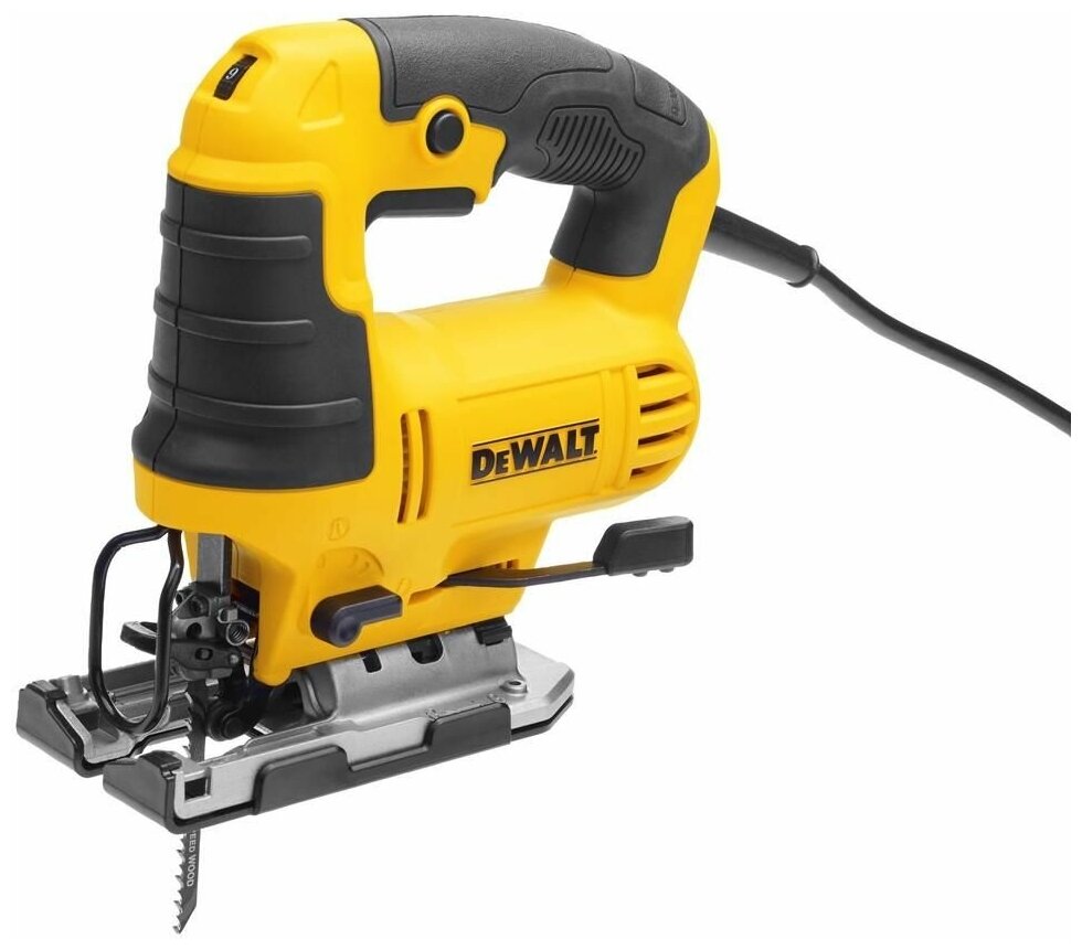 Электролобзик DeWALT DWE349B, 650Вт, маятниковый ход, регулировка частоты хода, сдув опилок