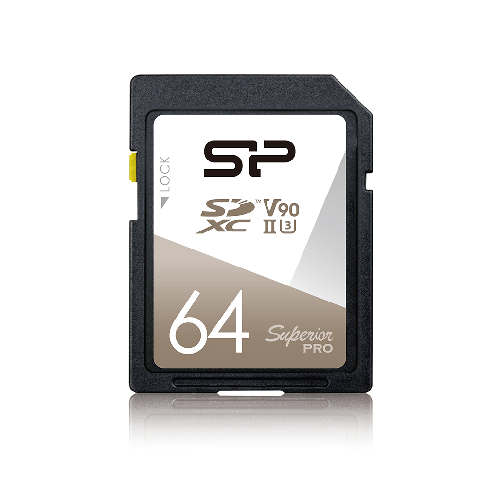 Карта памяти 64Gb SDXC Silicon Power Superior Pro Class 10 UHS-II U3 V90 (SP064GBSDXJA2V10)