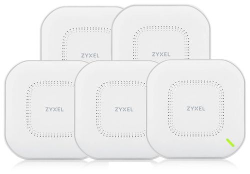 

Точка доступа ZYXEL NebulaFlex Pro WAX610D, LAN: 1x1 Гбит/с, 802.11a/b/g/n/ac/ax, 2.4 / 5 ГГц, до 2.98 Гбит/с, внутренних антенн: 8x6дБи, PoE, комплект 5шт. (WAX610D-EU0105F), NebulaFlex Pro WAX610D