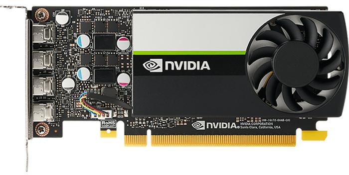 Видеокарта NVIDIA T1000, 8Gb DDR6, 128bit, PCI-E, 4miniDP, Bulk (900-5G172-2570-000) - фото 1