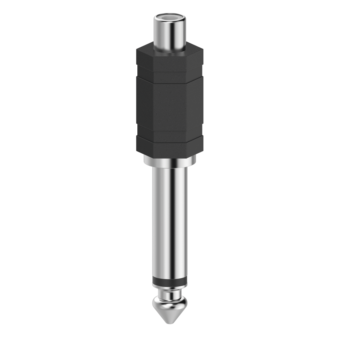 

Переходник (адаптер) RCA(F)-Jack 6.3mm(M), черный Hama H-205188 (00205188), H-205188