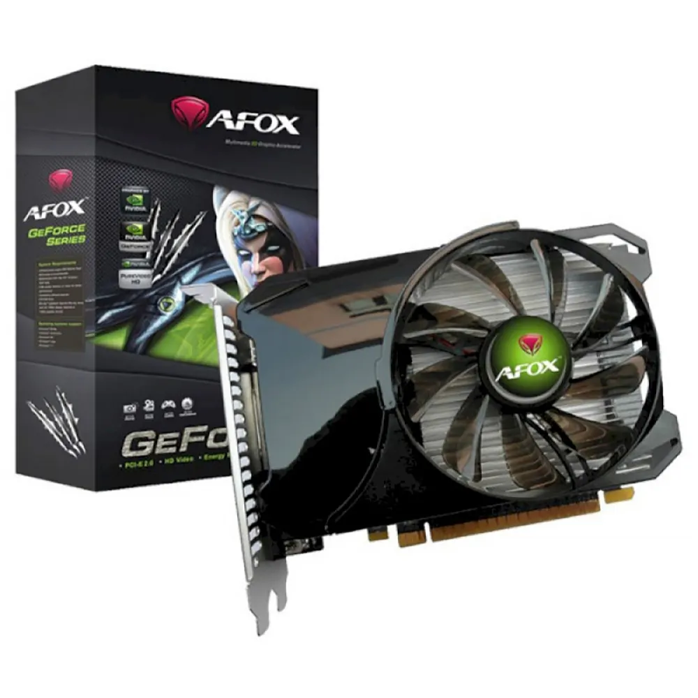 Видеокарта AFOX NVIDIA GeForce GT 740, 2Gb DDR5, 128bit, PCI-E, VGA, DVI, HDMI, Retail (AF740-2048D5L4) - фото 1