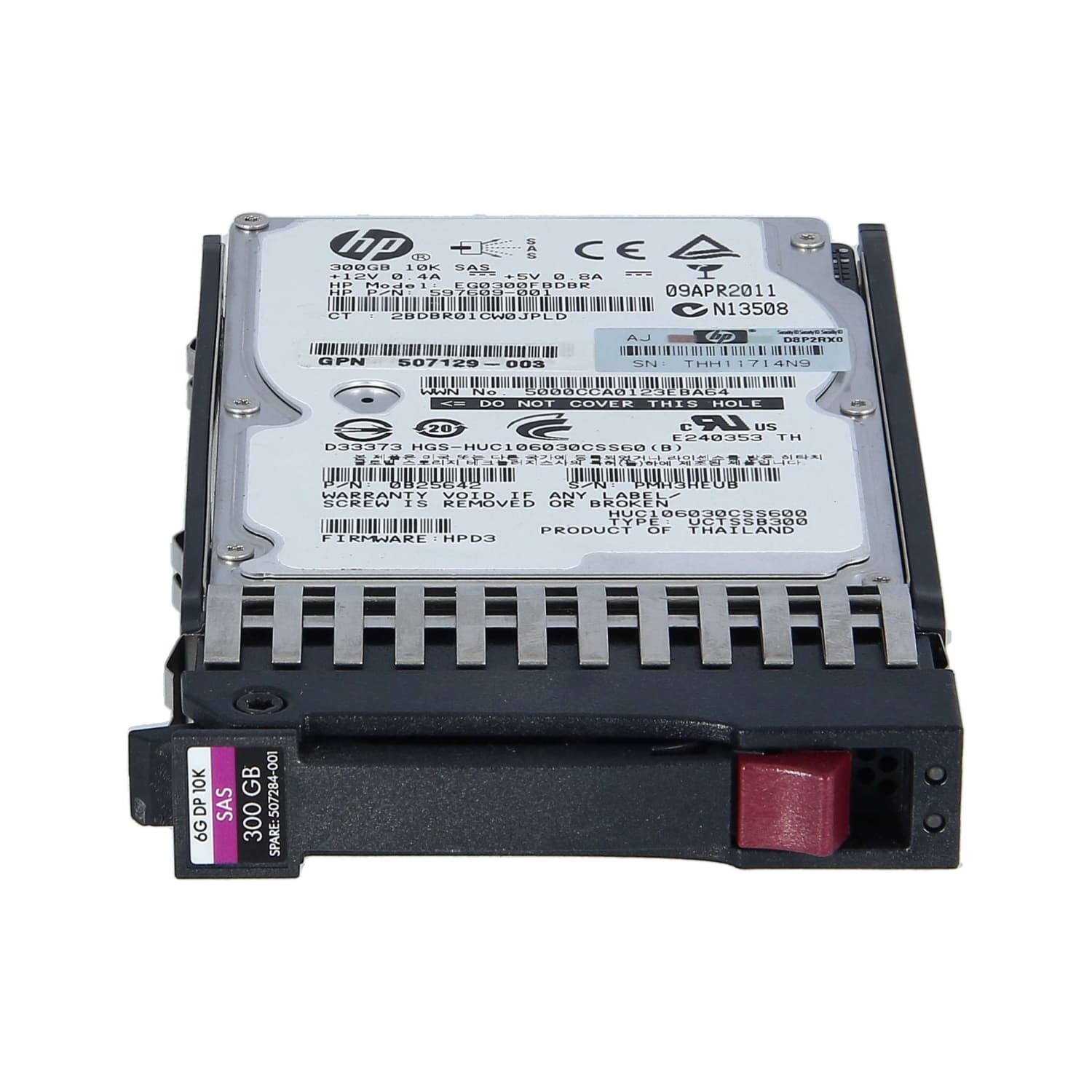 

Жесткий диск (HDD) HPE 300Gb, 2.5", 10K, HotPlug, SAS 6Gb/s (507284R-001 восстановленный)