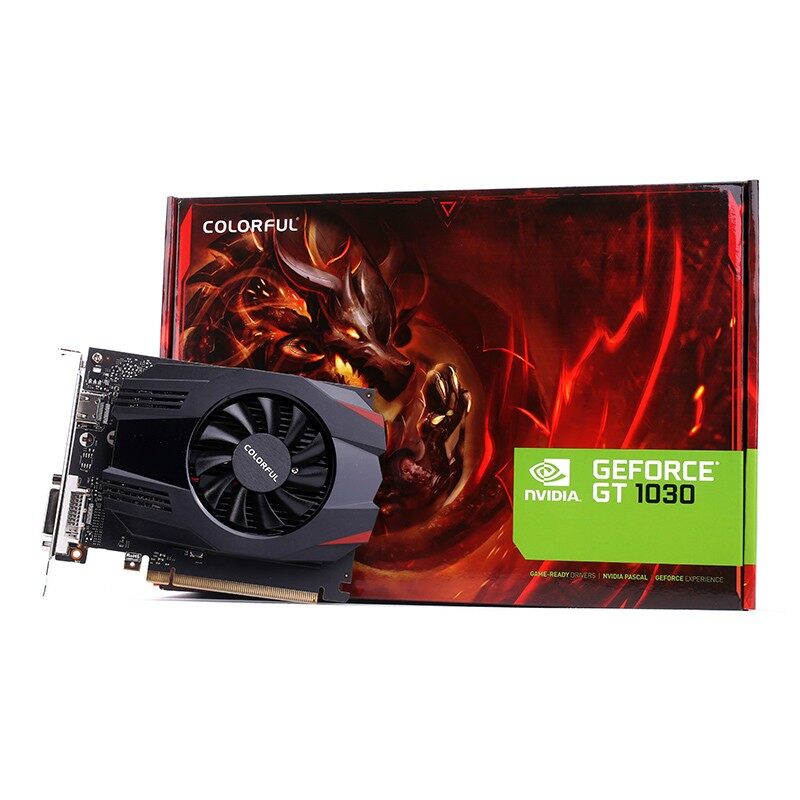 Видеокарта Colorful NVIDIA GeForce GT 1030 V3-V , 2Gb DDR4, 64bit, PCI-E, VGA, HDMI, Retail (GT1030 2G V3-V) - фото 1