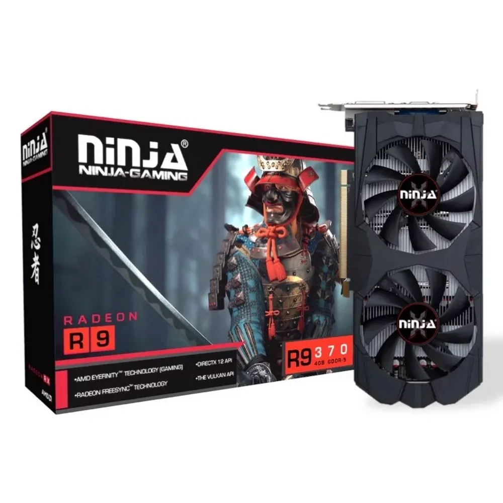 

Видеокарта Ninja AMD Radeon R9 370 1024SP, 4Gb DDR5, 256 бит, PCI-E, DVI, HDMI, DP, Retail (AHR937045F), 1024SP