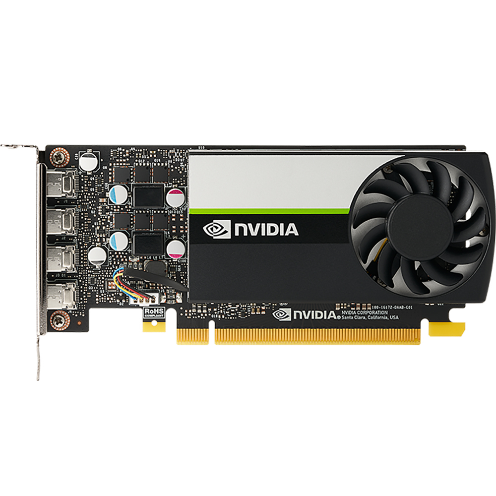 Видеокарта PNY NVIDIA T1000 VCNT1000-8GB-PB , 8Gb DDR6, 128bit, PCI-E, 4DP, Retail (VCNT1000-8GB-PB) - фото 1