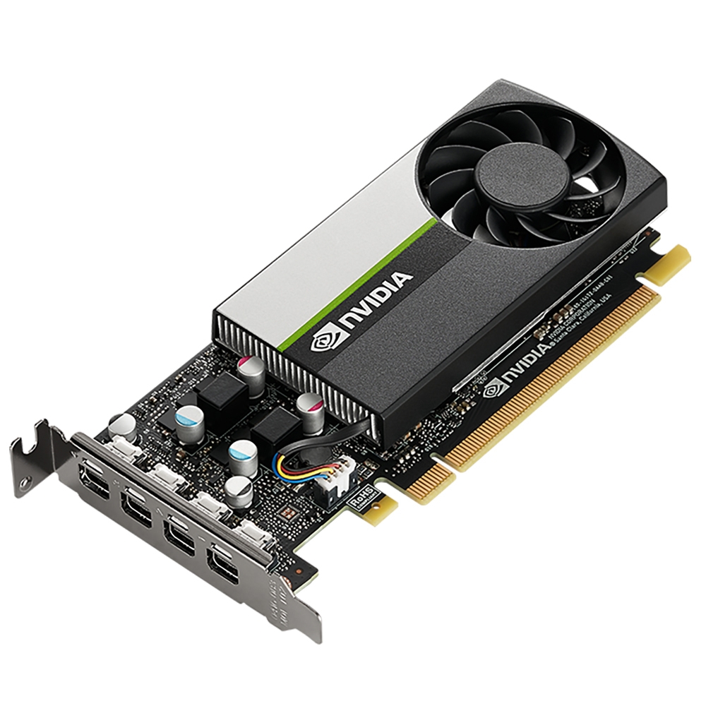 Видеокарта PNY NVIDIA T1000, 8Gb DDR6, 128bit, PCI-E, 4miniDP, Bulk (VCNT1000-8GB-BLK) - фото 1