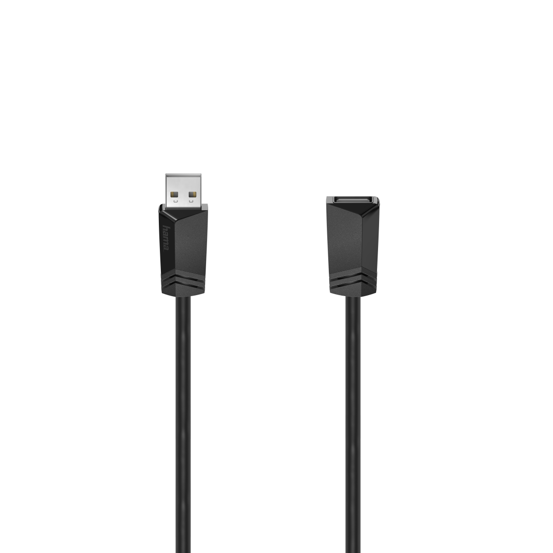 

Кабель-удлинитель USB 2.0(Am)-USB 2.0(Af), экранированный, 500мА 75см, черный Hama H-200618 (00200618), H-200618