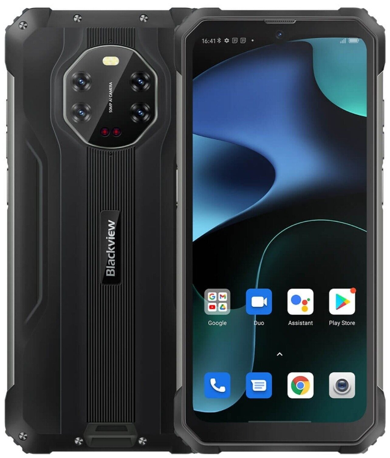 

Смартфон Blackview BL8800, 6.58" 1080x2408 IPS, MediaTek Dimensity 700, 8Gb RAM, 128Gb, 3G/4G, NFC, Wi-Fi, BT, 4xCam, 2-Sim, 8380mAh, USB Type-C, Android 11, черный (BL8800 BLACK), BL8800