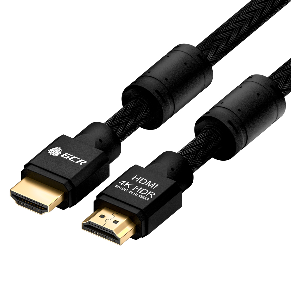 

Кабель HDMI(19M)-HDMI(19M) v2.0 4K, экранированный, ферритовый фильтр, 12 м, черный Greenconnect GCR-HM481 (GCR-52195-12.0m), GCR-HM481
