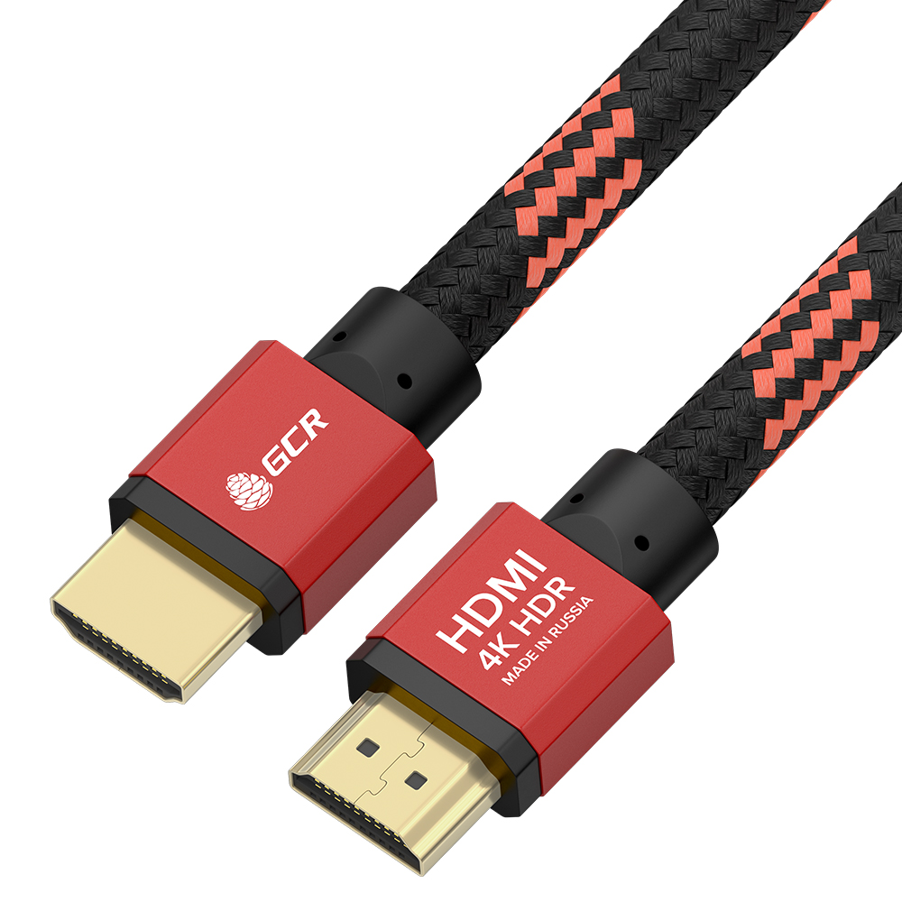 

Кабель HDMI(19M)-HDMI(19M) v2.0 4K, экранированный, 1.5 м, черный/красный Greenconnect PROF GCR-HM485 (GCR-54507-1.5m), GCR-HM485