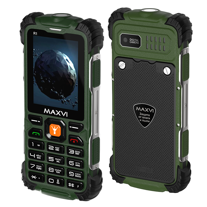 

Мобильный телефон MAXVI R1, 2.4" 320x240 TN, Spreadtrum SC6531E, 32Mb RAM, 32Mb, BT, 1xCam, 2-Sim, 1800 мА⋅ч, micro-USB, зеленый, R1