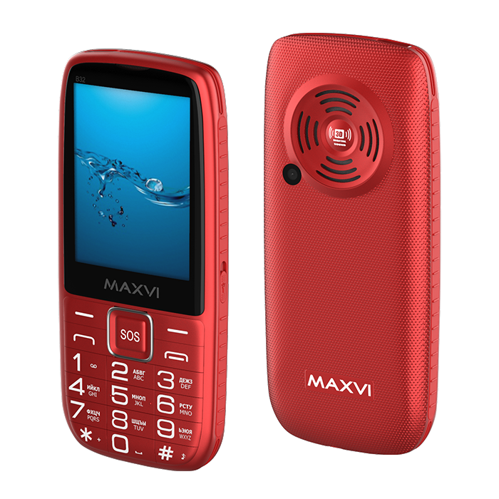 

Мобильный телефон MAXVI B32, 3.2" 320x240 TN, MediaTek MTK6261A, 32Mb RAM, 32Mb, BT, 1xCam, 2-Sim, 2000 мА⋅ч, micro-USB, красный, B32