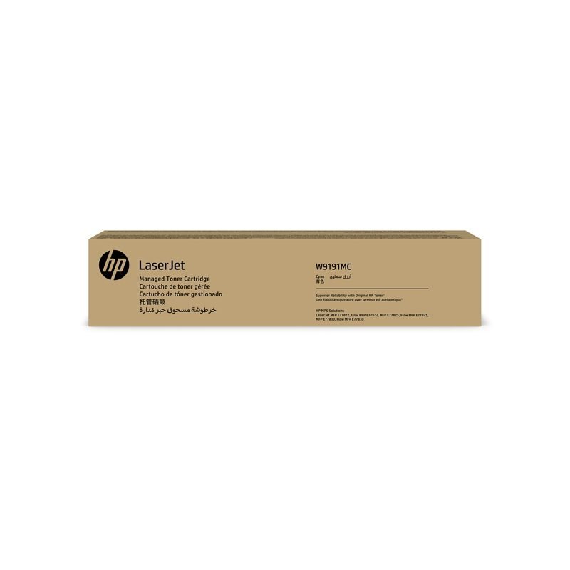

Картридж лазерный HP W9191MC, голубой, 28000 страниц, оригинальный для HP CLJ MFP E77822,E77825,E77830
