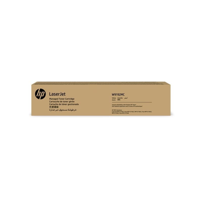 

Картридж лазерный HP W9192MC, желтый, 28000 страниц, оригинальный для HP CLJ MFP E77822,E77825,E77830
