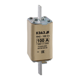 

Вставка плавкая КЭАЗ ПН2, 100А, белый (110874), ПН2