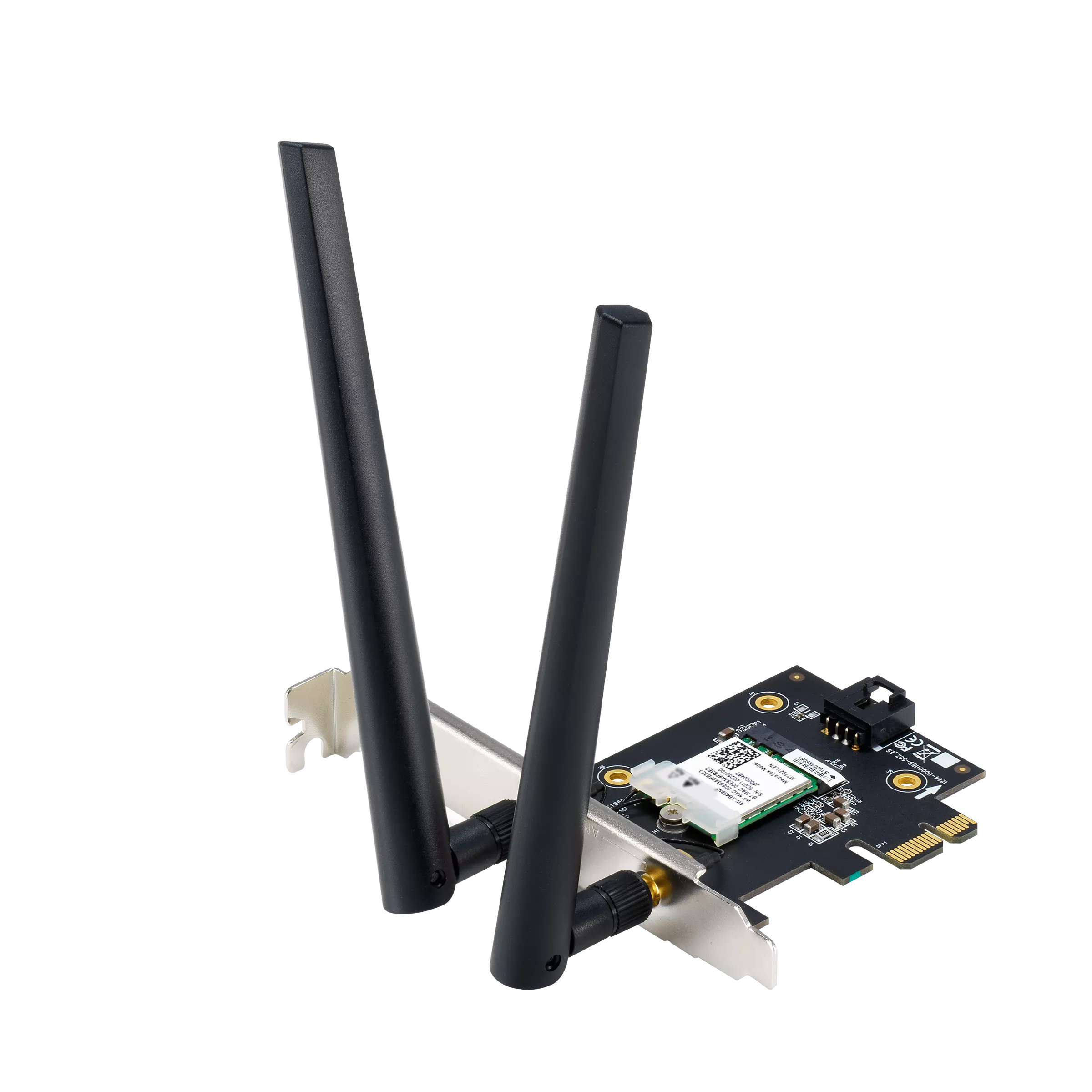 Адаптер Bluetooth+Wi-Fi ASUS PCE-AX1800, 802.11a/b/g/n/ac/ax, 2.4 / 5 ГГц, до 1.78 Гбит/с, PCI-E, внешних антенн: 2 (PCE-AX1800)