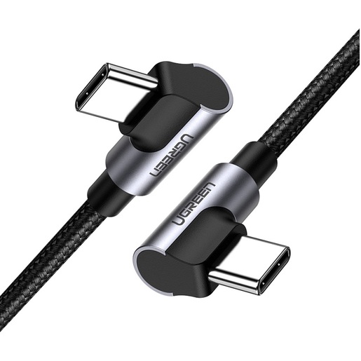 

Кабель USB Type-C-USB Type-C, угловой, экранированный, быстрая зарядка, 3A 2м, черный UGREEN US323 (70531), US323
