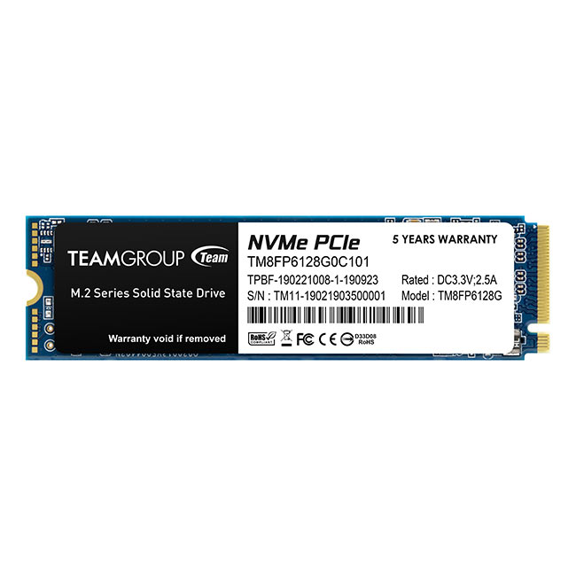 

Твердотельный накопитель (SSD) Team Group 128Gb MP33, 2280, M.2, NVMe (TM8FP6128G0C101) Retail